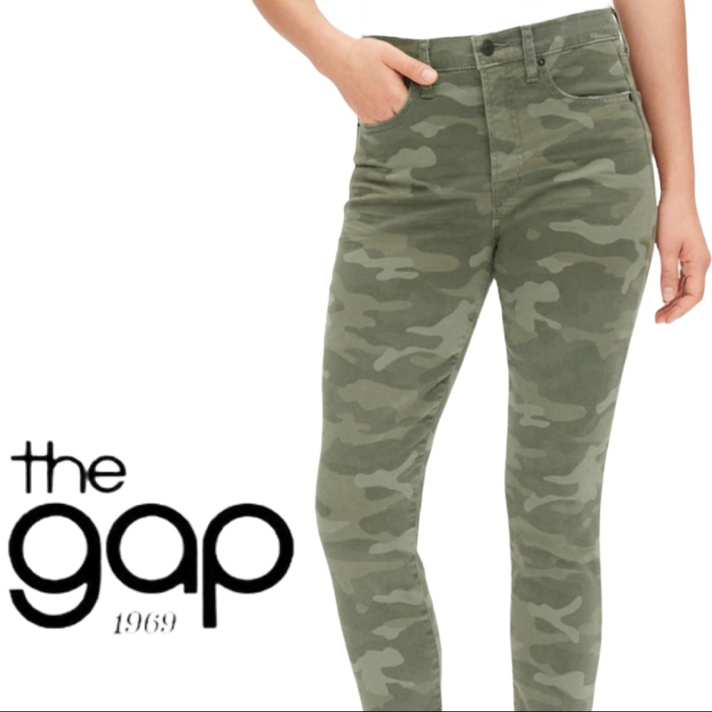Gap 1969 Always Skinny Camo Jeans NWOT Size 34/18